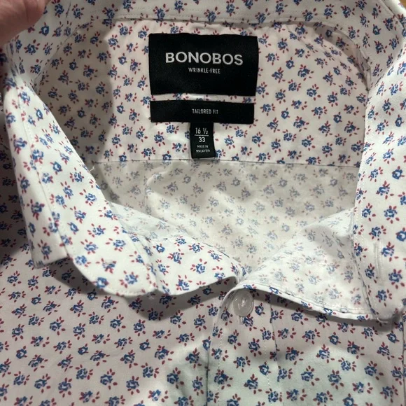 Bonobos Mens dress shirt.  Paisley size : 16/12 / 33 - Picture 2 of 2